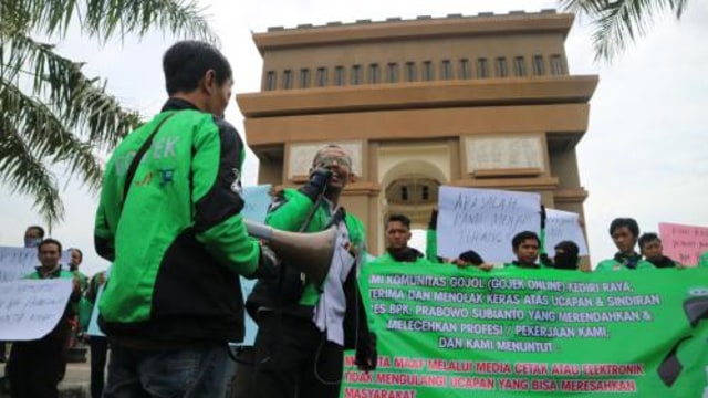 Tuntut Prabowo Minta Maaf Terbuka, Ojol Kediri Ancam Boikot Pemilu 2019