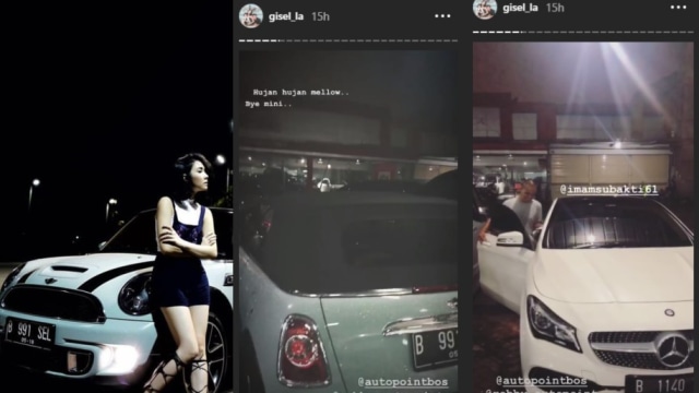 Gisel menjual mobil mini cooper kesayangannya. (Foto: instagram/gisel_la)