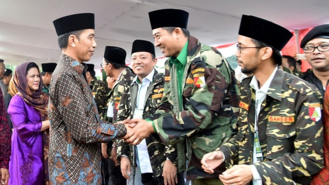 Presiden Jokowidodo menghadiri Apel Kebangsaan Pemuda Islam Indonesia. (Foto: Dok. Biro Pers Setpres)