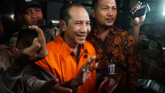 Hakim PN Jaksel Iswahyu Widodo usai diperiksa KPK terkait kasus OTT PN Jaksel. (Foto: Irfan Adi Saputra/kumparan)