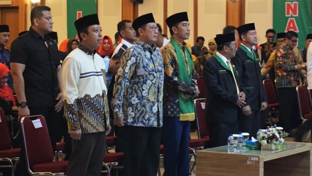 Presiden Jokowi hadiri penutupan Festival Bintang Vokalis Qasidah Nasional 2018. (Foto: Yudhistira Amran Saleh/kumparan)