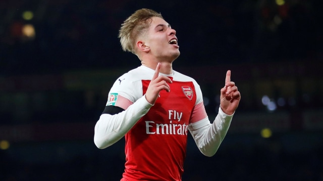 Pemain muda Arsenal, Emile Smith Rowe. Foto: Reuters/Eddie Keogh
