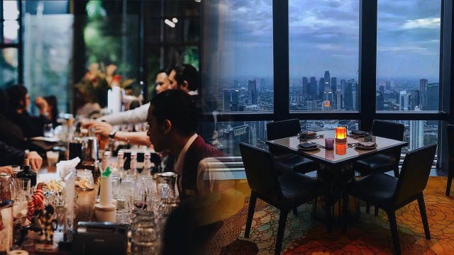 Ilustrasi restoran romantis untuk kencan. (Foto: Instagram/@thegunawarman & @henshinjakarta)