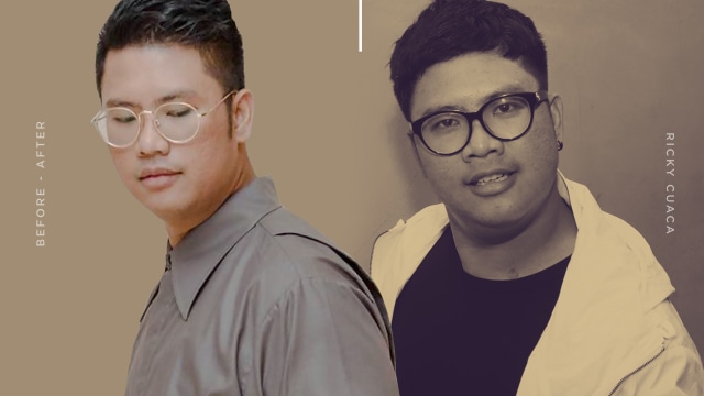 Perubahan penampilan Ricky Cuaca  (Foto: Infografik Putri Sarah Arifira/kumparan)