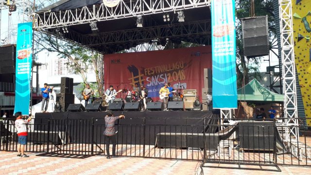 Festival lagu anti korupsi KPK di Plasa Festival Kuningan. (Foto: Aprilandika Pratama/kumparan)