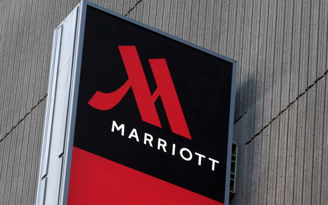 Logo Hotel New York Marriott Marquis. (Foto: REUTERS/Andrew Kelly)