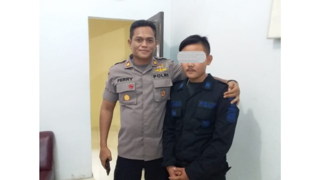 AZKS (16), remaja di Medan yang ditangkap polisi karena kenakan seragam perwira Brimob. (Foto: Dok: Sumut News)