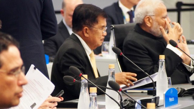Wakil Presiden Jusuf Kalla (tengah) di KTT G20 Argentina. (Foto: Dok Setwapres)