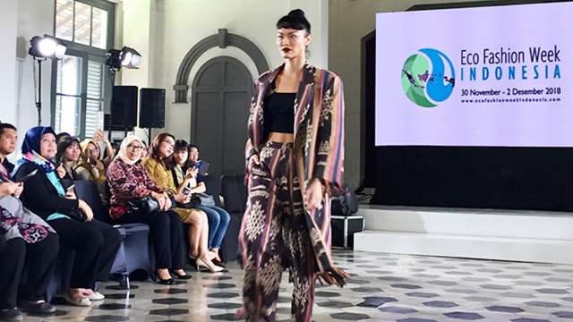 Kelly Tandiono di Eco Fashion Week. (Foto: Ratmia Dewi/kumparan)
