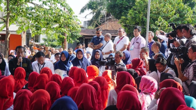 Jokowi di Acara PNM BUMN di Bantarjati, Bogor, Jawa Barat. (Foto: Yudhistira Amran Saleh/kumparan)