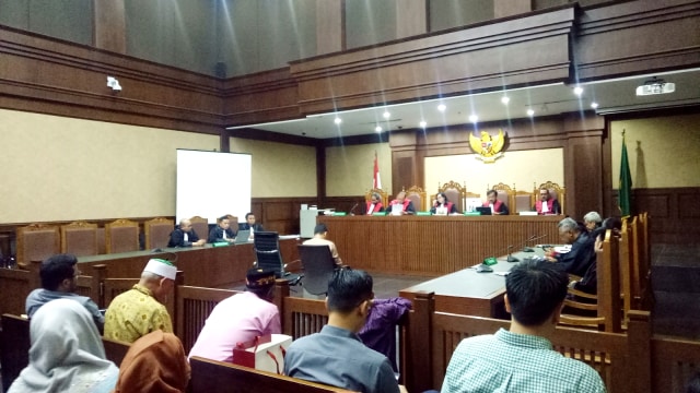 Sidang vonis Bupati Bener Meriah Ahmadi di Pengadilan Tipikor, Jakarta. (Foto: Adhim Mugni Mubaroq)