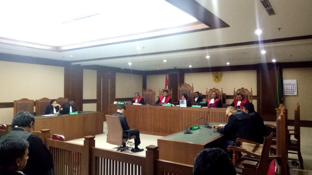 Sidang vonis mantan Pejabat Pembuat Komitmen pada Dirjen Kementerian Pertanian Eko Mardiyanto di Pengadilan Tipikor, Jakarta. (Foto: Adhim Mugni Mubaroq/kumparan)