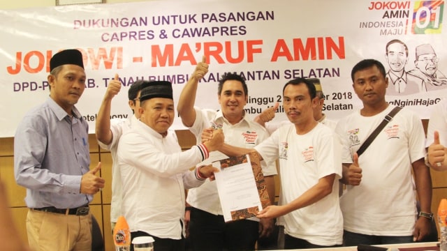 Dukungan DPD PAN Tanah Bumbu untuk Jokowi-Ma'ruf. (Foto: Dok. Istimewa)