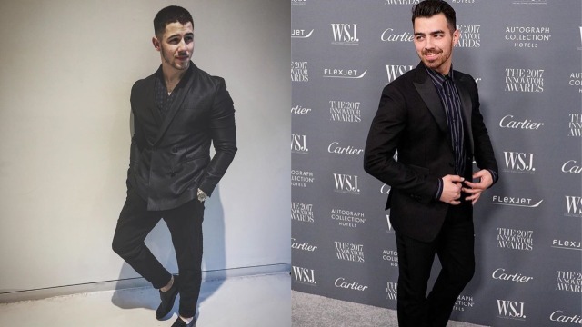 Gaya busana Nick Jonas dan Joe Jonas. (Foto: Instagram @nickjonas @joejonas)