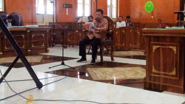 Sidang Penyuap Bupati Labuhanbatu, Effendy Sahputra, di Pengadilan Negeri, Medan. (Foto: Ade Nurhaliza/kumparan)