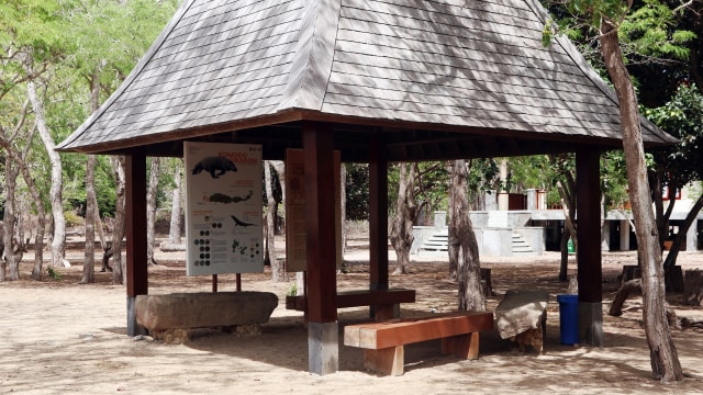 Pondok info di Pulau Komodo, Labuan Bajo (Foto: Helinsa Rasputri/kumparan)