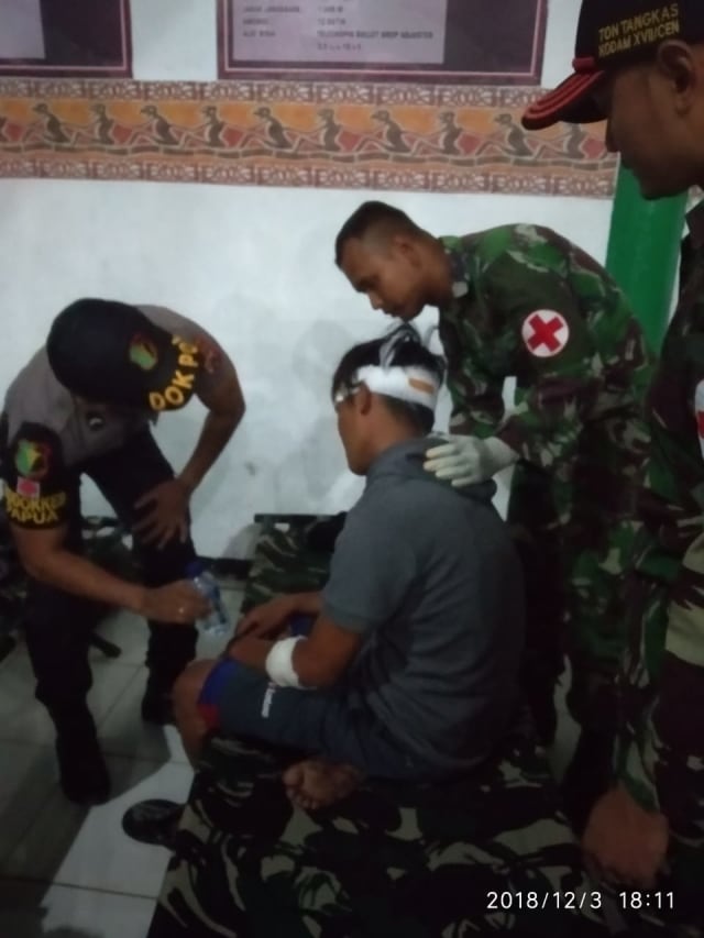 Korban selamat dari KKB Papua. (Foto: Dok. Pendam Cenderawasih)