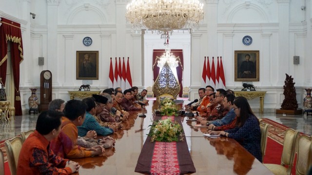 Presiden Jokowi Menerima PP INTI di Istana Merdeka. (Foto: Yudhistra Amran Saleh/kumparan)