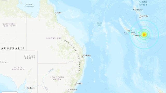 Gempa di Kaledonia Baru. (Foto: Dok. USGS)