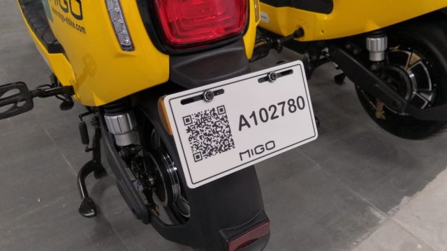 QR Code di sepeda listrik Migo Ebike. Foto: Muhammad Fikrie/kumparan
