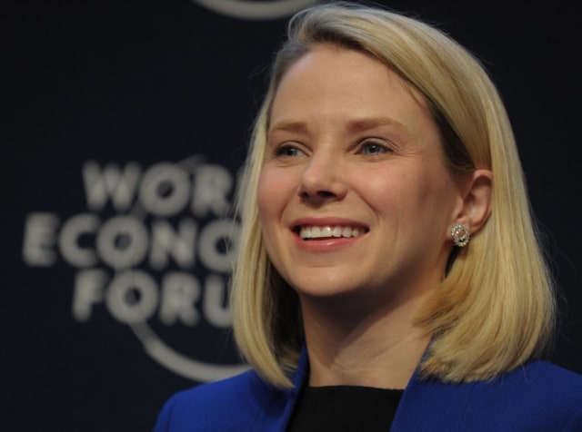 Marissa Mayer, American Information and Technology Executive. (Foto: ERIC PIERMONT / AFP)
