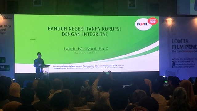 Acara 'Penutupan Hari Anti Korupsi Sedunia Direktur Jenderal Pajak' di Kantor DJP, Jakarta. (Foto: Nurul Nur Azizah/kumparan)