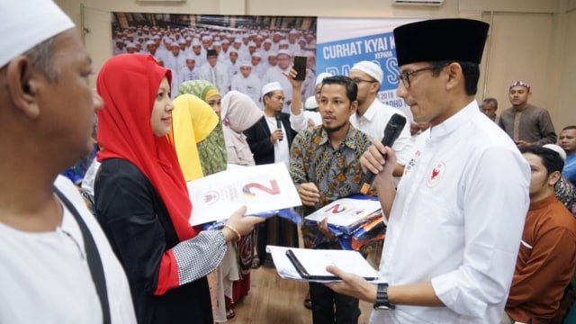 Sandiaga Uno di acara Curhat Kiai Kampung di Hotel Syariah Radho, Kota Malang. (Foto: Dok.Tim Sandiaga Uno)