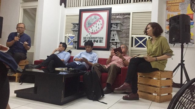 Diskusi ICW dengan tema 'Jangan Lupakan Korupsi Soeharto'. (Foto: Andreas Ricky Febrian/kumparan)