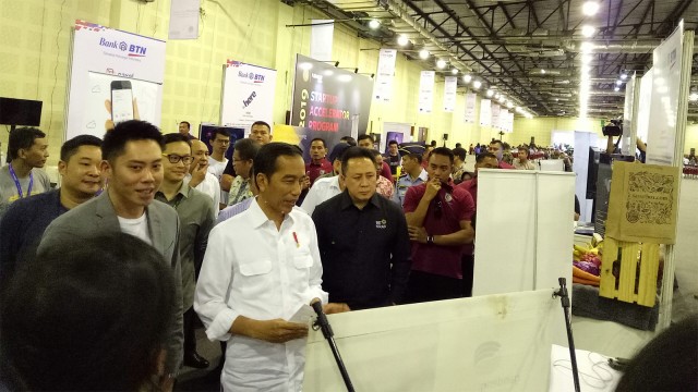 Jokowi Hadiri Digital Startup Connect 2018 di Balai Kartini Jakarta, Jumat (7/12/2018). (Foto: Jihad Akbar/kumparan)