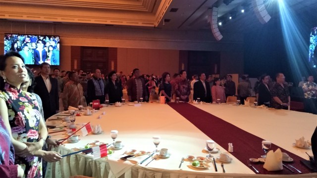 Suasana gala dinner bersama kalangan bisnis dari Tionghoa di Suncity Luxury Club, Jakarta.  (Foto: Ferio Pristiawan/kumparan)