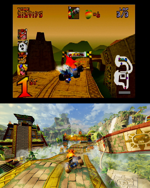 Perbandingan Crash Team Racing PS1 dan PS4. (Foto: Activision Blizzard)