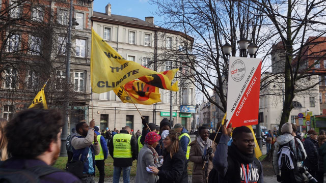 Aksi Unjuk Rasa Perubahan Iklim saat COP24 di Katowice, Polandia. (Foto: Kelik Wahyu/kumparan)