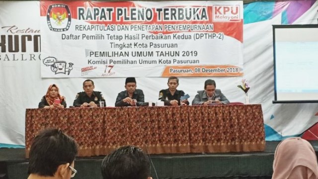 KPU Kota Pasuruan Tetapkan 147.500 Pemilih di Pemilu 2019