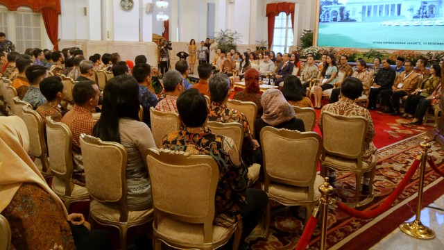 Presiden Republik Indonesia Joko Widodo membuka acara Konvensi Nasional Humas 4.0 di Istana Negara, Jakarta. (Foto: Jihad Akbar/kumparan)