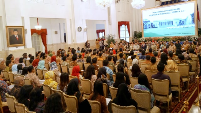 Suasana acara Konvensi Nasional Humas 4.0 di Istana Negara, Jakarta. (Foto: Jihad Akbar/kumparan)