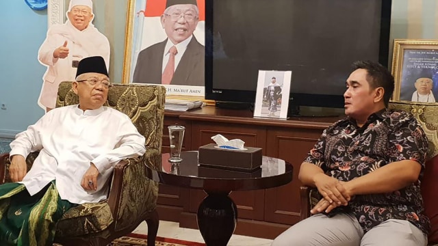 Ketua Tim Kampanye Daerah Kalimantan Selatan (TKD) Jokowi-Ma'ruf Amin, Ghimoyo menyambangi kediaman Ma'ruf Amin. (Foto: Dok. TKN Jokowi-Ma'ruf Amin)