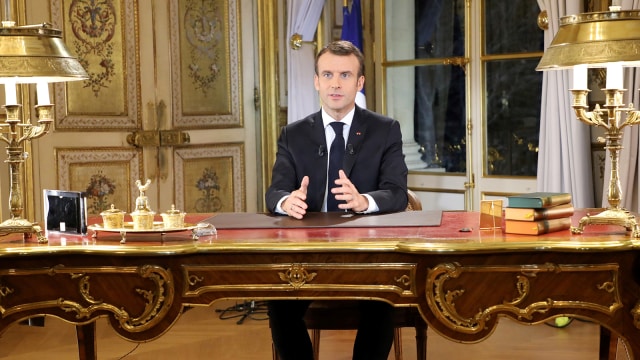 Presiden Perancis Emmanuel Macron. (Foto: Ludovic Marin / POOL / AFP)