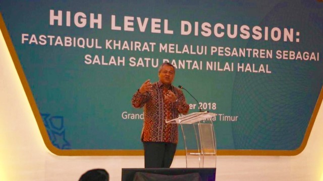 Gubernur Bank Indonesia Perry Warjiyo di acara Indonesia Sharia Economic Festival (ISEF) 2018. (Foto: Dok.Departemen Komunikasi BI)