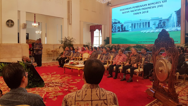 Ikatan Akuntan Indonesia bertemu Presiden Jokowi di Istana Negara, Selasa (11/12). (Foto: Yudhistira Amran Saleh/kumparan)