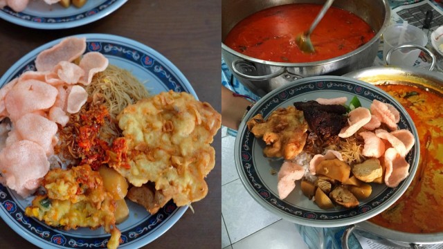 Nasi Uduk & Ketupat Sayur Encim Sukaria. (Foto: Instagram/@ivys_life , Instagram/@acmiid)