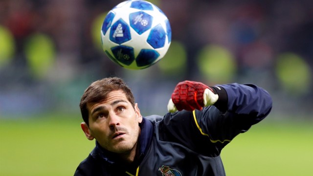 Iker Casillas pada sebuah sesi latihan bersama FC Porto. Foto: Reuters/Murad Sezer
