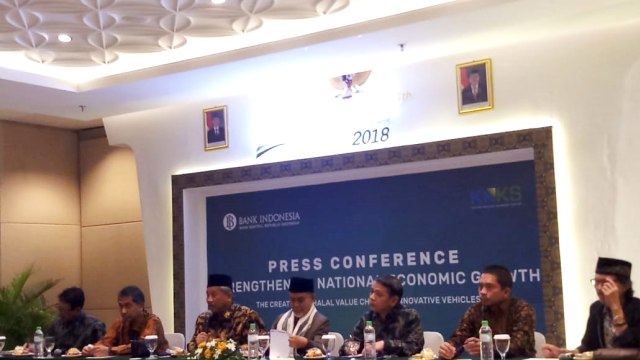 Konferensi pers pembiayaan wakaf produktif di ISEF 2018. (Foto: Nicha Muslimawati/kumparan)