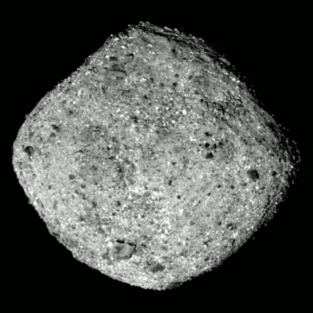 Penampakan asteroid Bennu. (Foto: NASA/Goddard/University of Arizona)