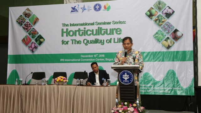 Seminar Horticulture for The Quality of Life di Institut Pertanian Bogor, Jawa Barat. (Foto: Dok. Humas IPB BHPH IPB)