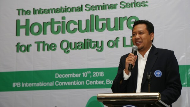 Seminar Horticulture for The Quality of Life di Institut Pertanian Bogor, Jawa Barat. (Foto: Dok. Humas IPB BHPH IPB)
