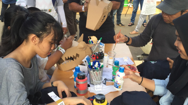 Maker Fest Big Bang juga menyediakan wadah bagi pengunjung untuk unjuk bakat berkreasi. (Foto: Astrid Rahadiani Putri/kumparan)