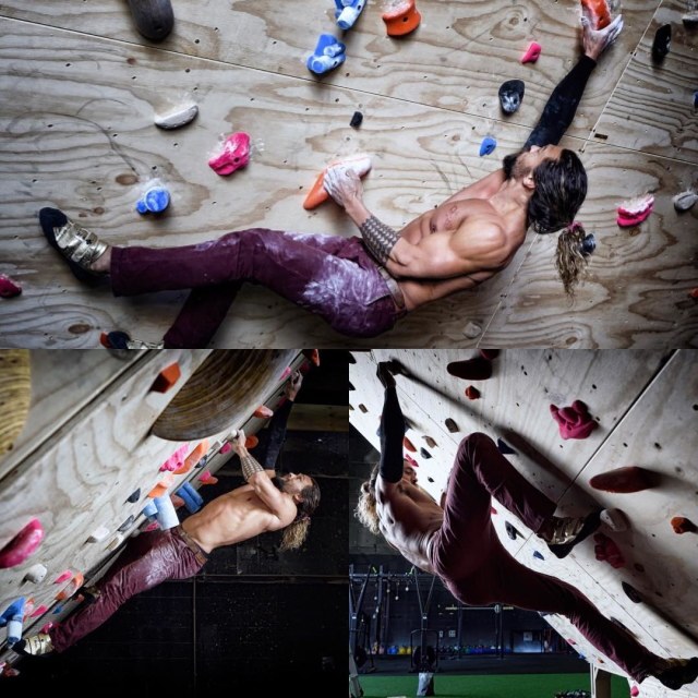 Jason Momoa saat berlatih panjat tebing. (Foto: Instagram/@prideofgypsies)