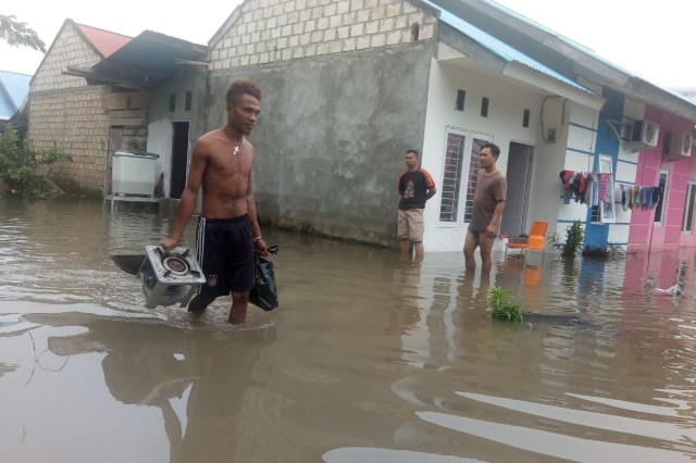 Banjir Kembali Terjang Perumahan BTN Gajah Mada di Kabupaten Jayapura