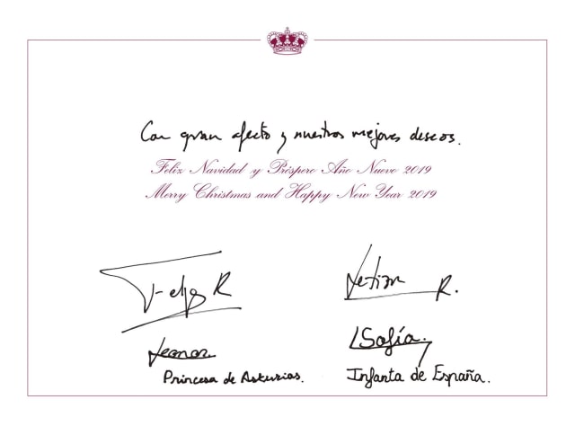 Kartu natal Kerajaan Spanyol. (Foto: Dok. Gerts Royal)