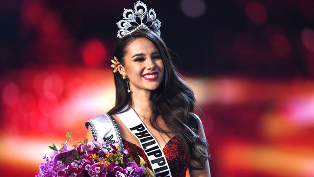 Pemenang Miss Universe 2018 Catriona Gray dari Filipina. (Foto: AFP/LILLIAN SUWANRUMPHA)